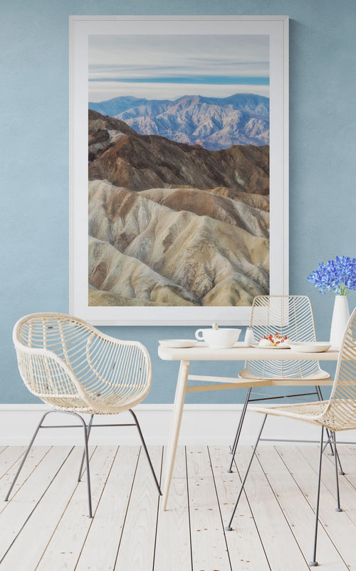 Abstract fine art print - photograph of Zabriskie Point in Death Valley National Park, USA