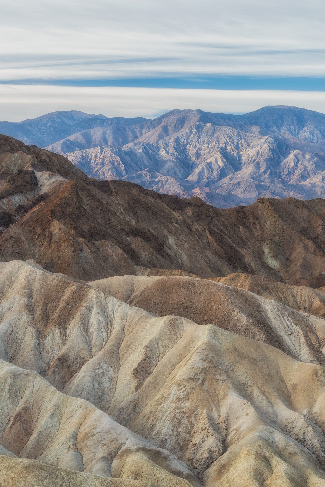 Abstract fine art print - photograph of Zabriskie Point in Death Valley National Park, USA