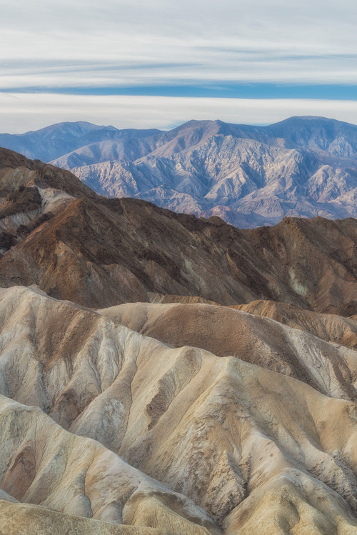 Abstract fine art print - photograph of Zabriskie Point in Death Valley National Park, USA