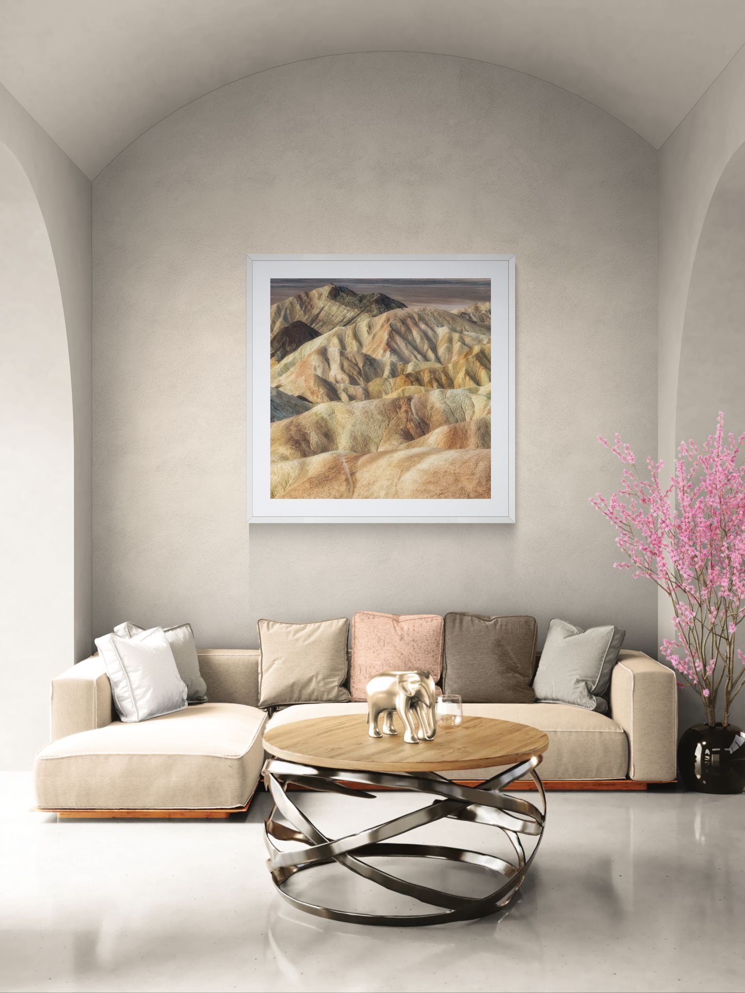 Abstract fine art print - photograph of Zabriskie Point in Death Valley National Park, USA