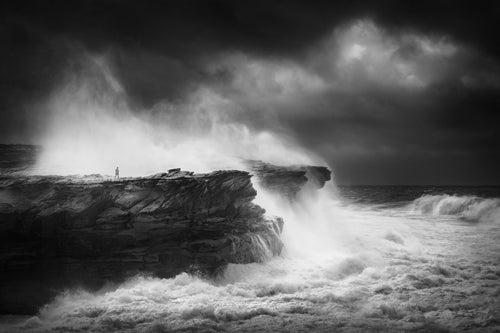 Coastal fine art print - photograph of crazy wave at Potter Point, Kurnell, NSW