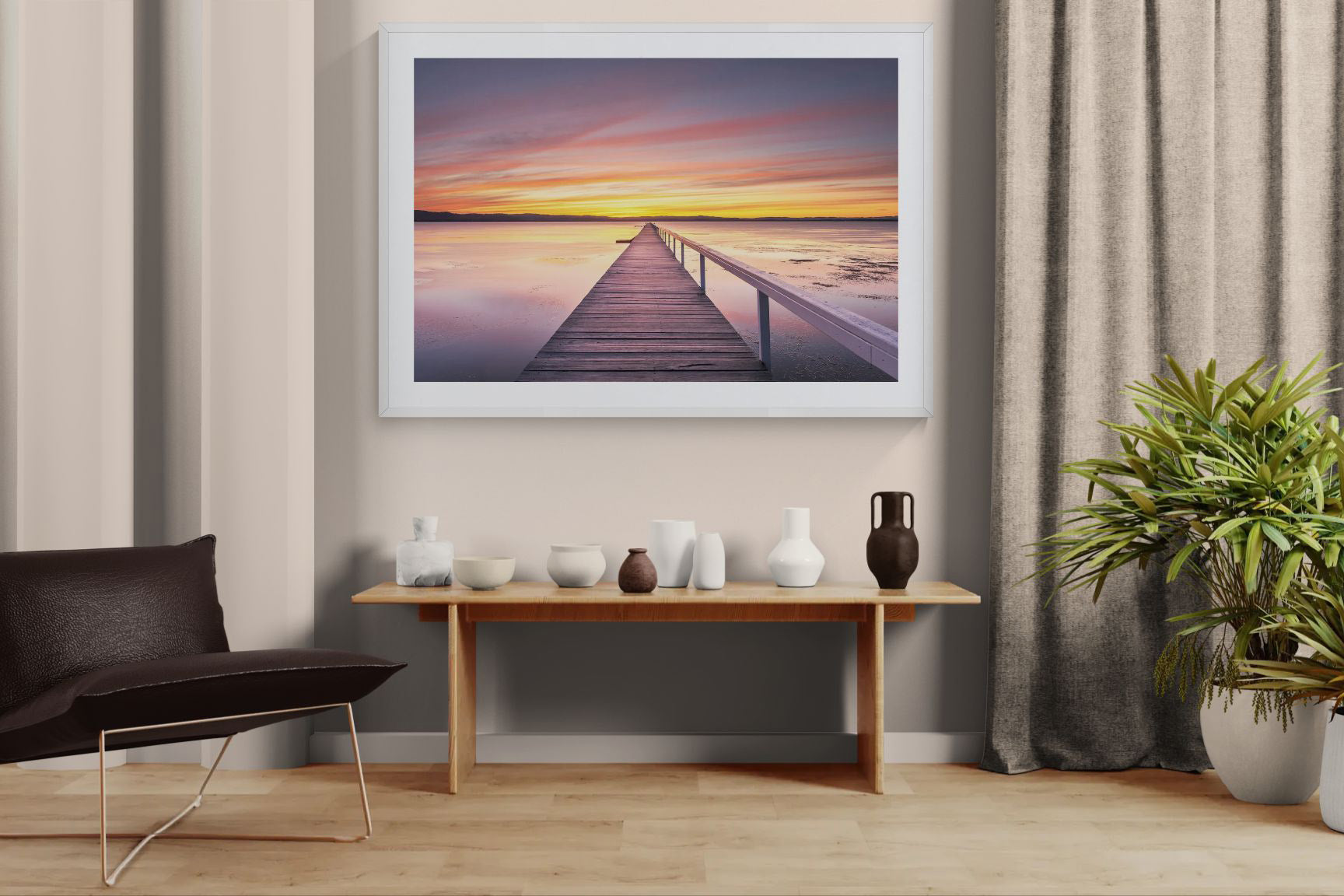 Coastal fine art print - photograph of sunset at Long Jetty, NSW