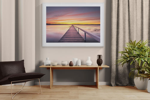 Coastal fine art print - photograph of sunset at Long Jetty, NSW