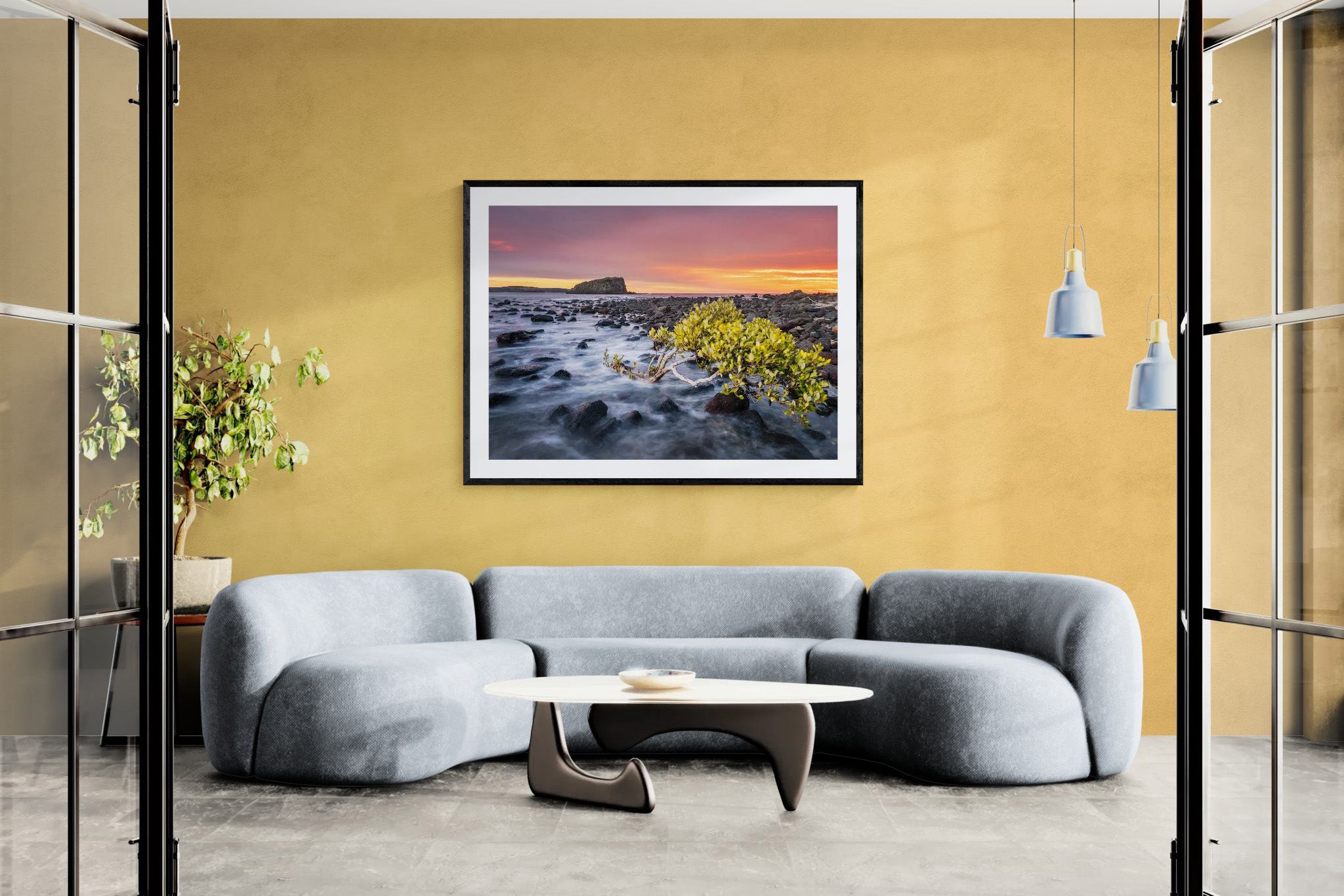 Coastal fine art print - photograph of sunrise at Minnamurra beach, NSW