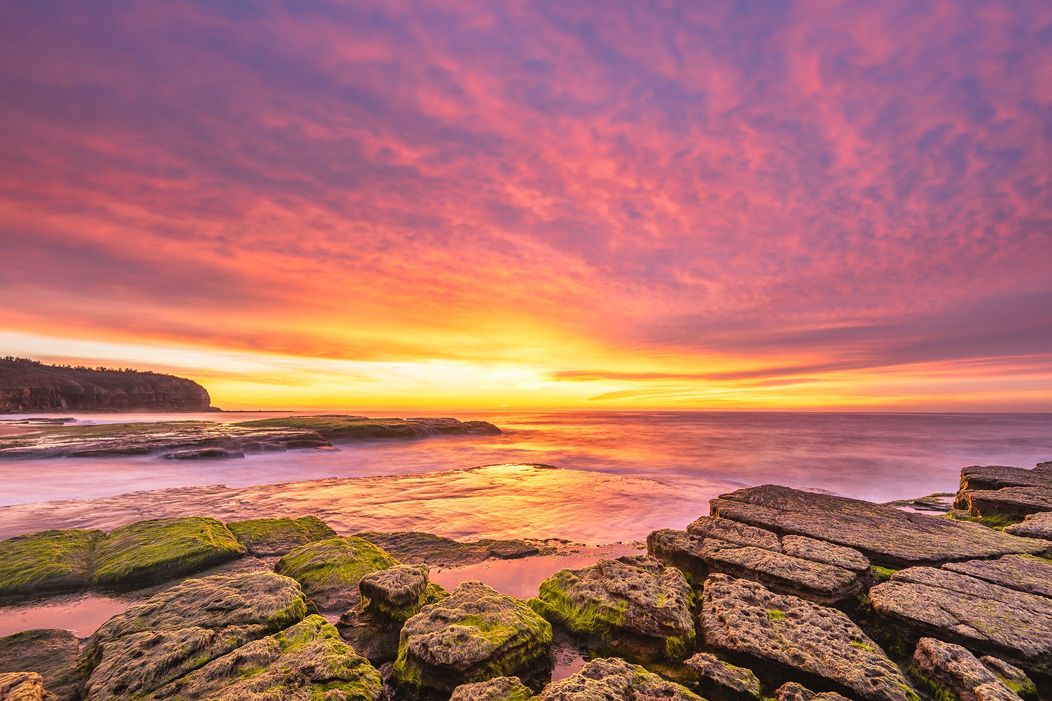 Coastal fine art print - photograph of sunrise at Turimetta beach, NSW