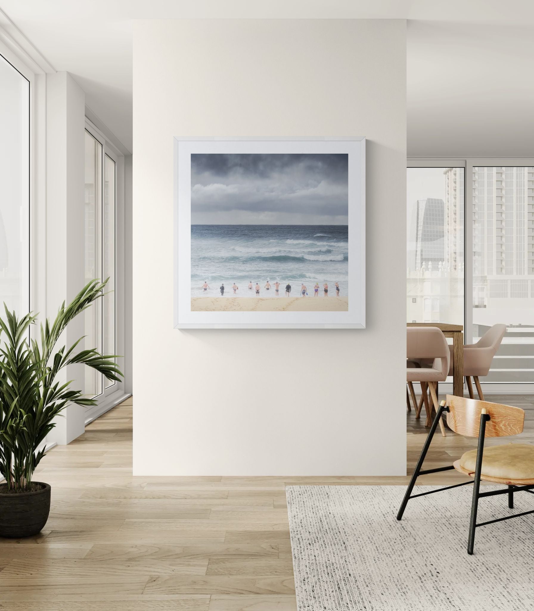 Coastal fine art print - photograph of swimmers at Mona Vale, NSW