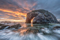 Coastal fine art print - photograph of sunrise at Horse Head Rock, NSW