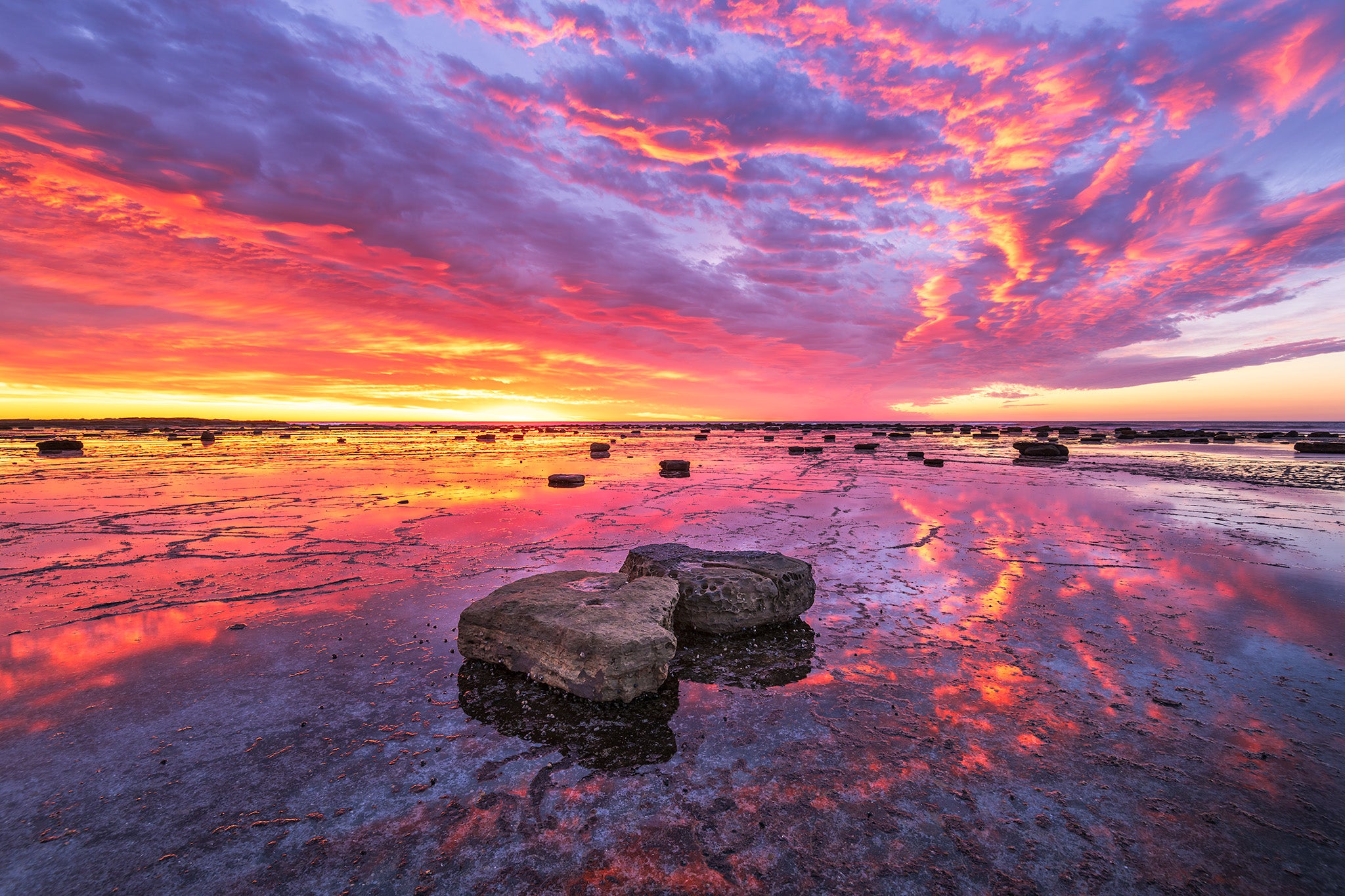 Coastal fine art print - photograph of sunrise at Long Reef, NSW