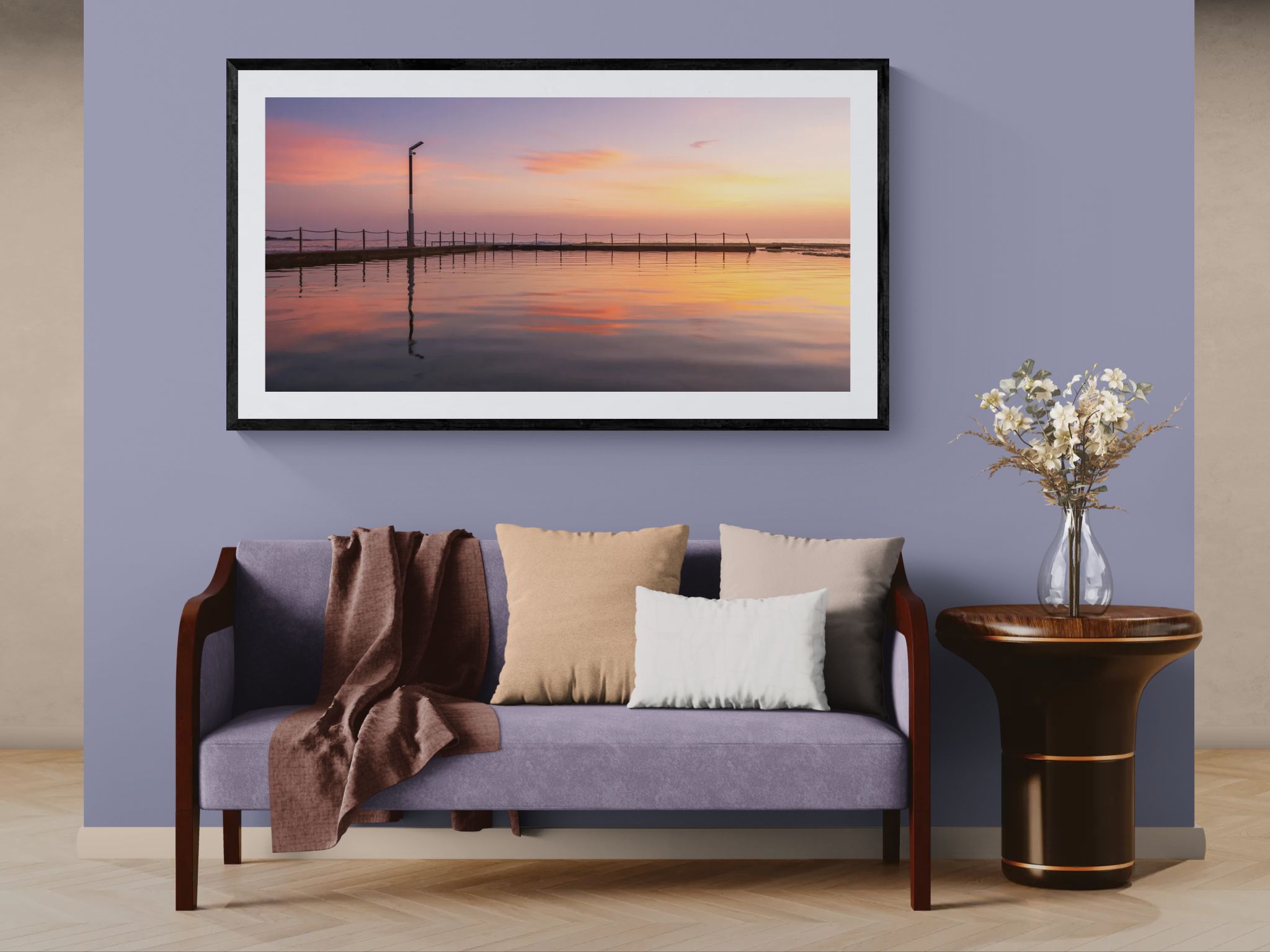 Coastal fine art print - photograph of sunrise at Mona Vale, NSW