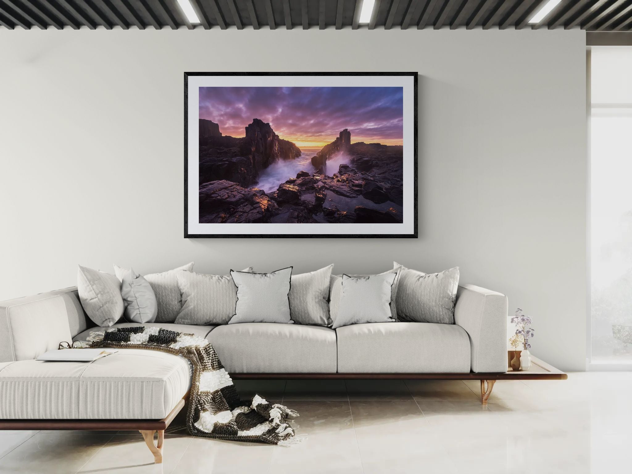 Coastal fine art print - photograph of sunrise at Bombo Headland, NSW