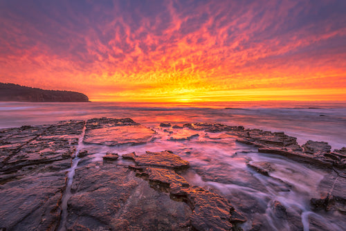 Coastal fine art print - photograph of sunrise at Turimetta beach, NSW