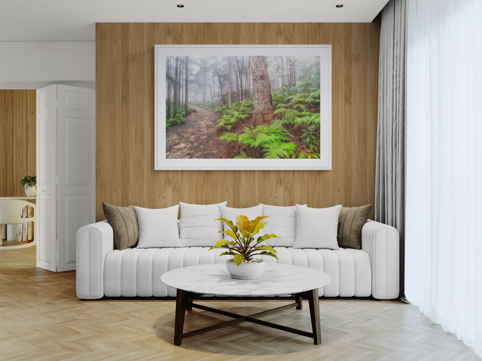 Forest fine art print - photograph of foggy morning at Blue Gum Walk, Hornsby, NSW
