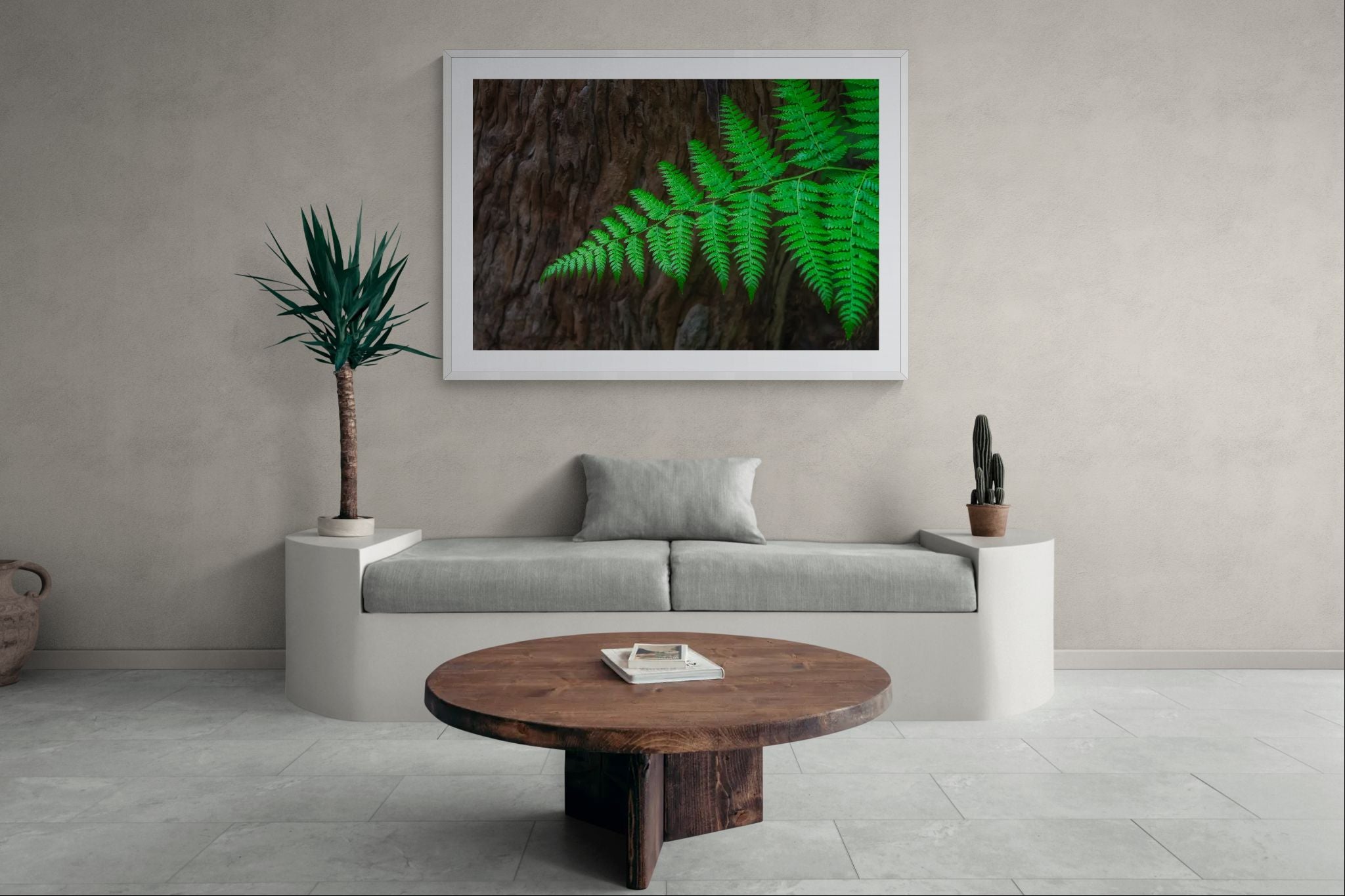 Forest fine art print - photograph of bark and fern at Blue Gum Walk, Hornsby, NSW