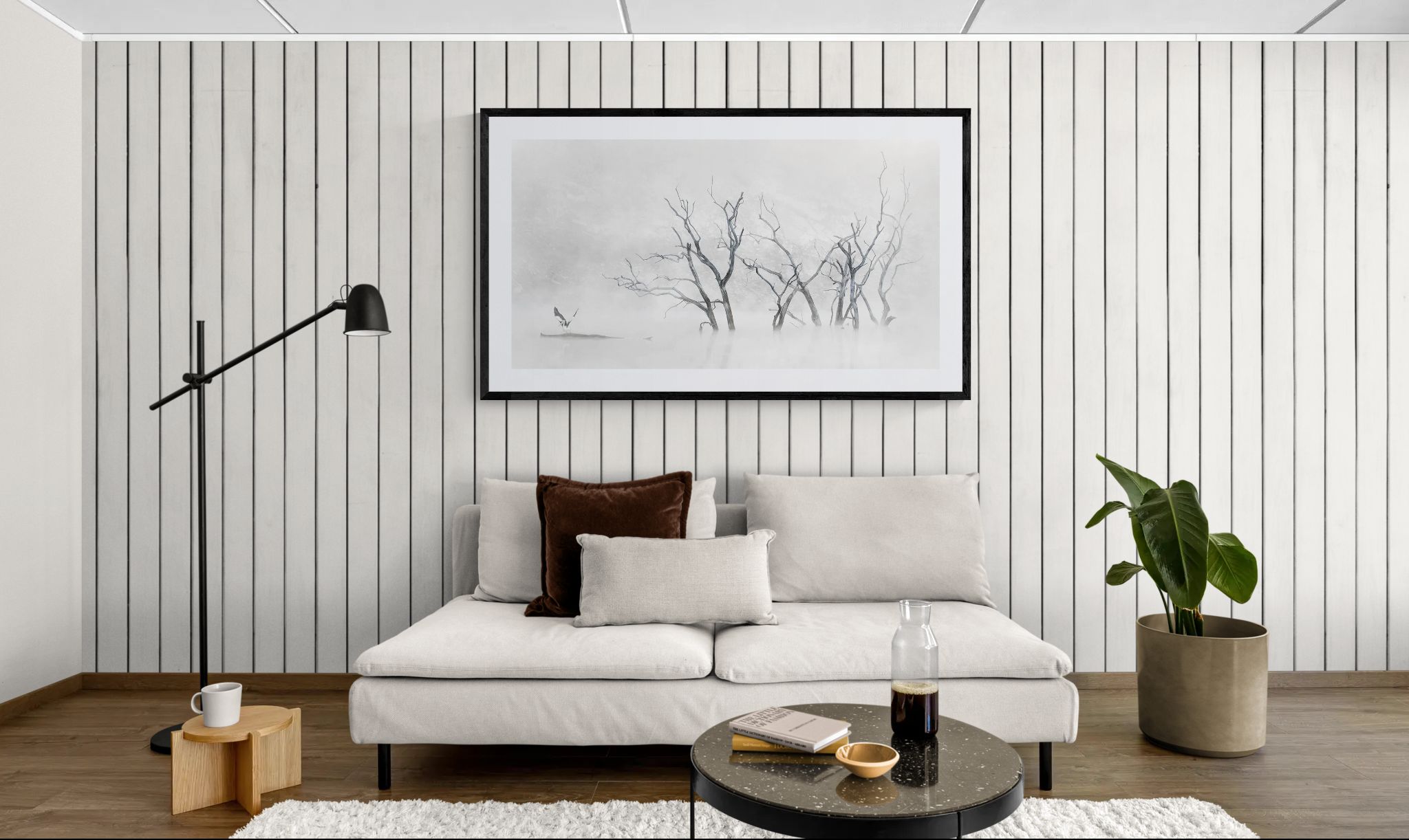 Inland Water fine art print - photograph of trees and pelican at Lake Windamere, NSW