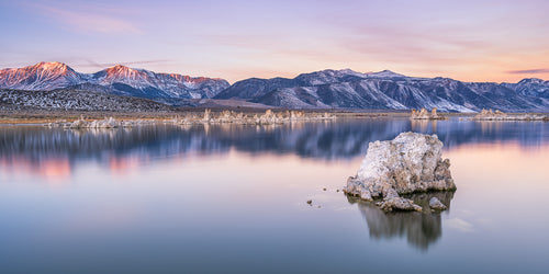 Inland water fine art print - photograph of sunrise over Mono Lake, California, USA
