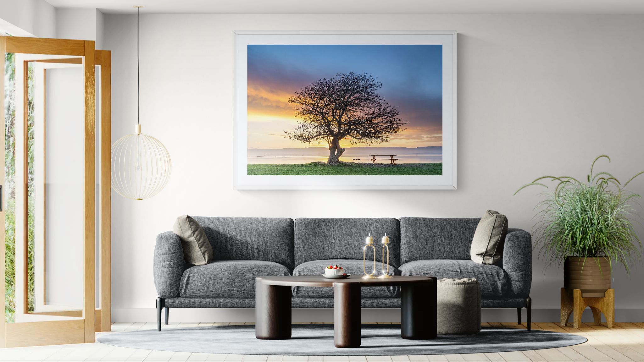 Inland Water fine art print - photograph of sunset at Lake Illawarra, NSW