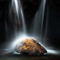 Inland water fine art print  - photograph of a small waterfall in Minnamurra rainforest, NSW