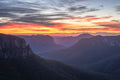 Mountains fine art print - photograph of sunrise at Govetts Leap, Blue Mountains, NSW
