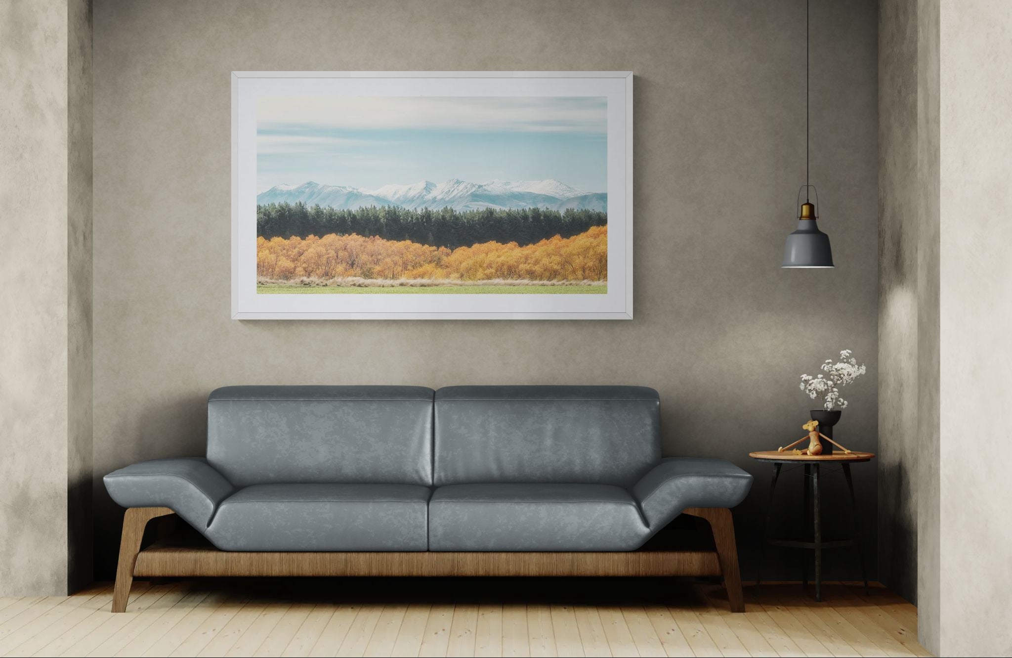 Mountains fine art print - photograph of mountains and autumn in New Zealand South Island