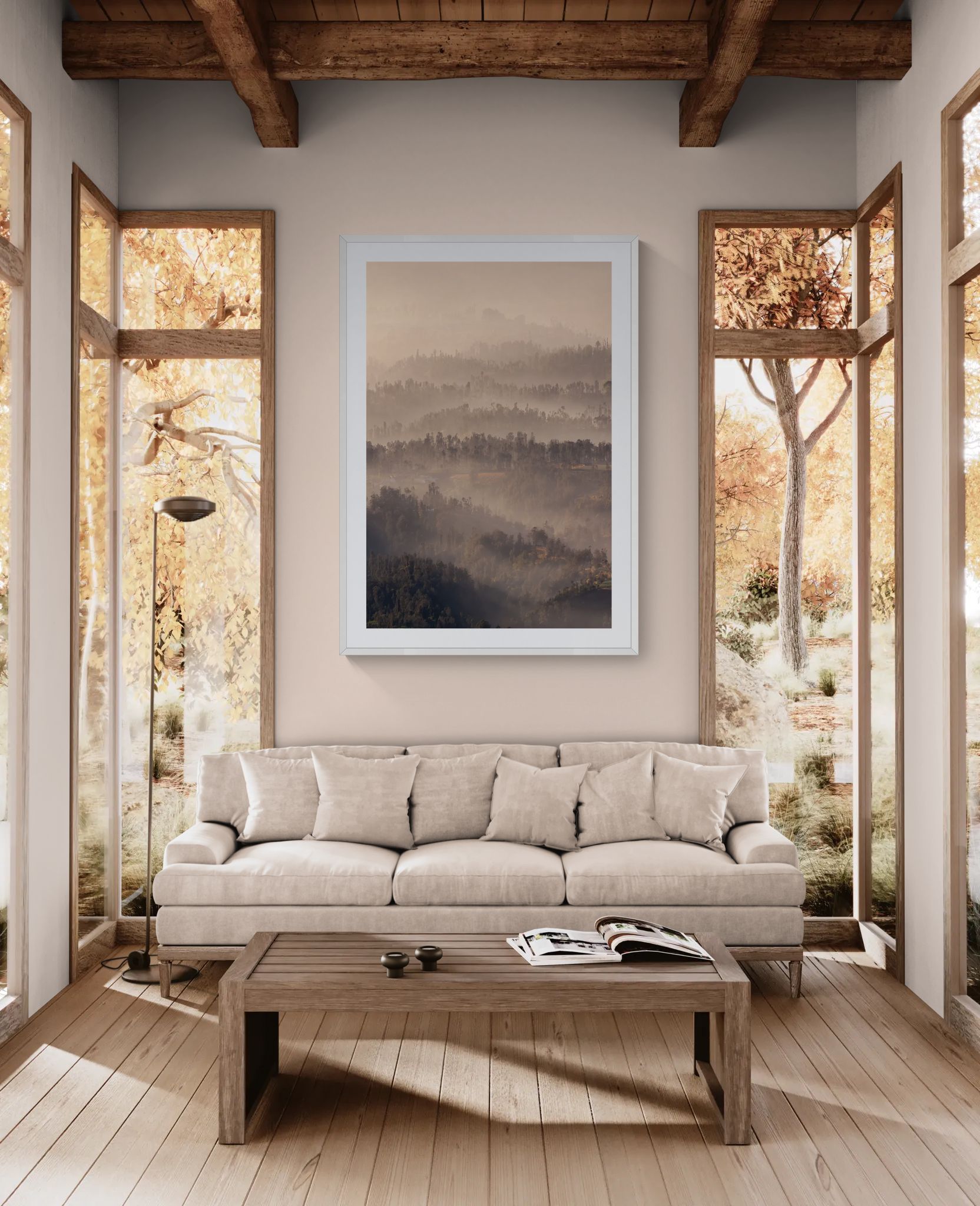 Mountains fine art print - photograph of foggy morning at Bromo, Indonesia