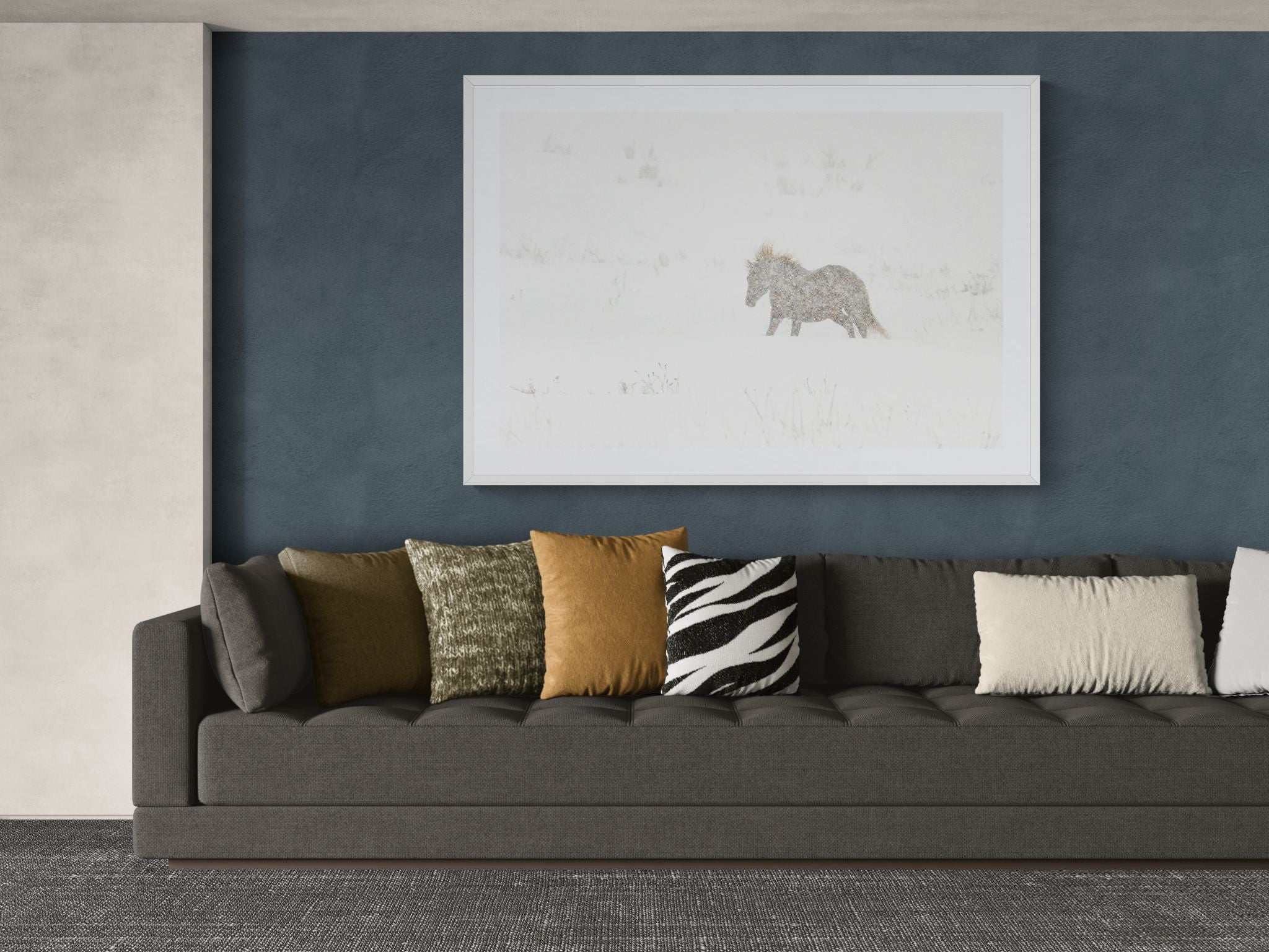 Snow fine art print - photograph of brumby at Long Plain, NSW