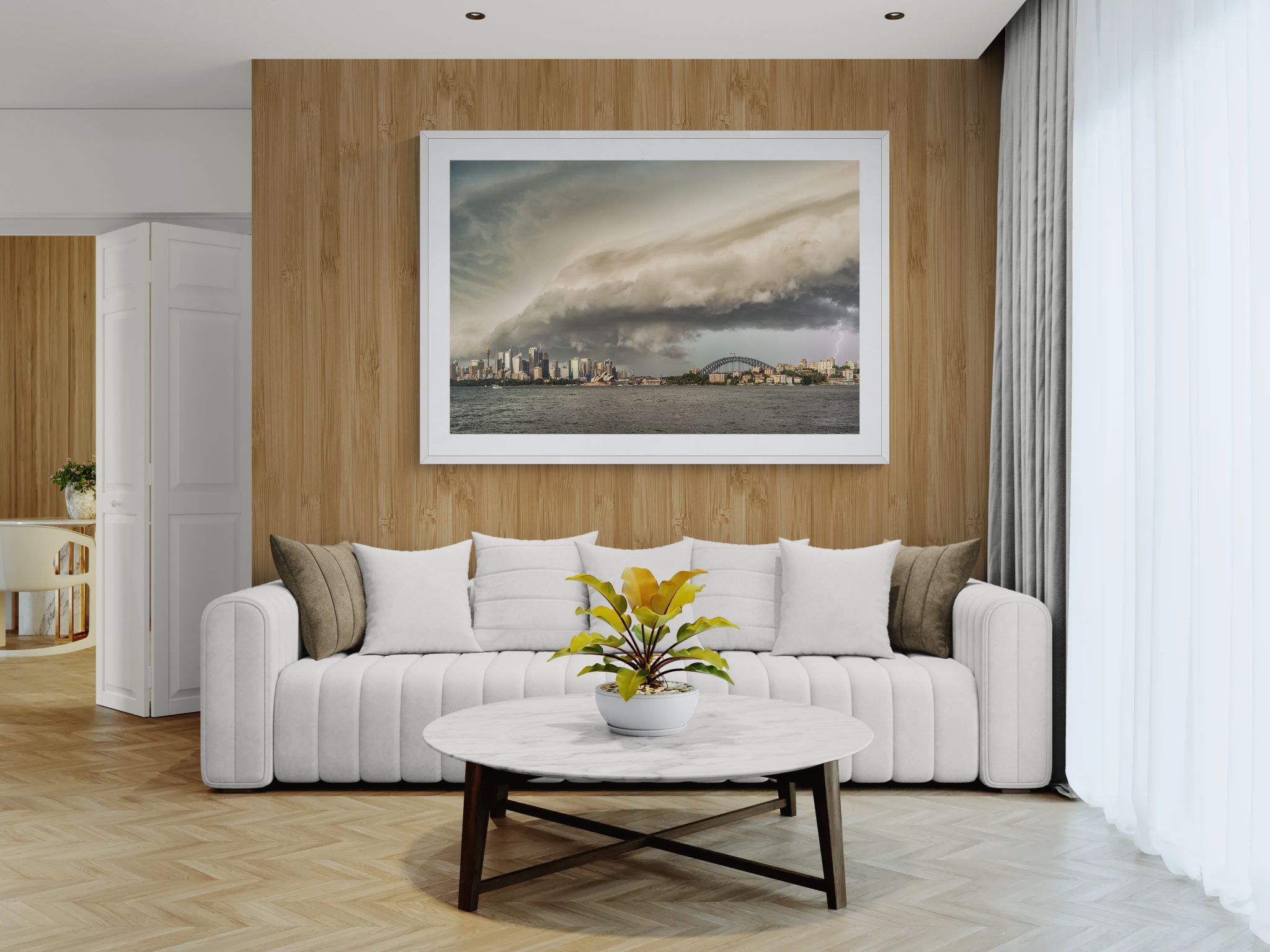 Storms fine art print - photograph of storm over Sydney harbour