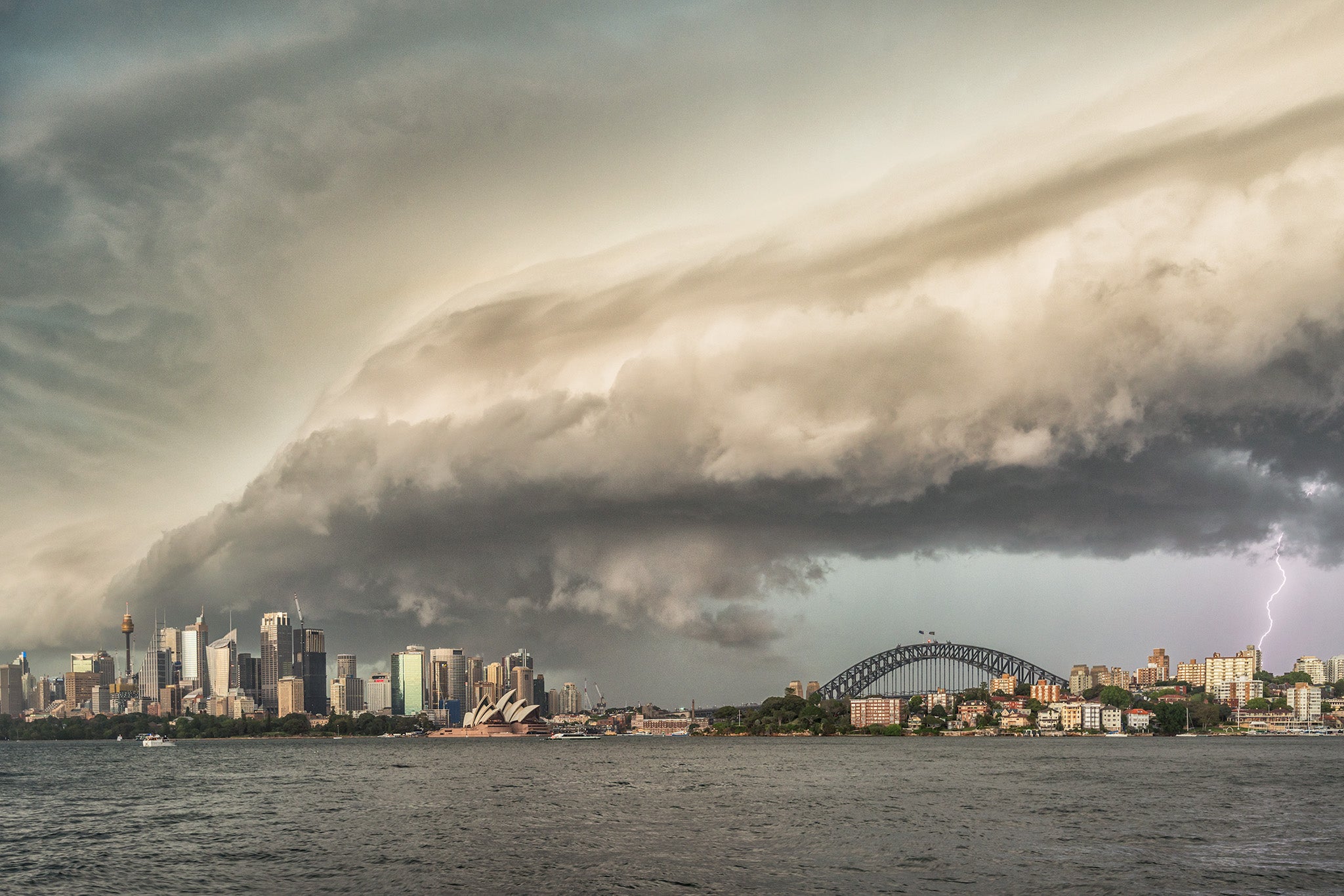 Storms fine art print - photograph of storm over Sydney harbour