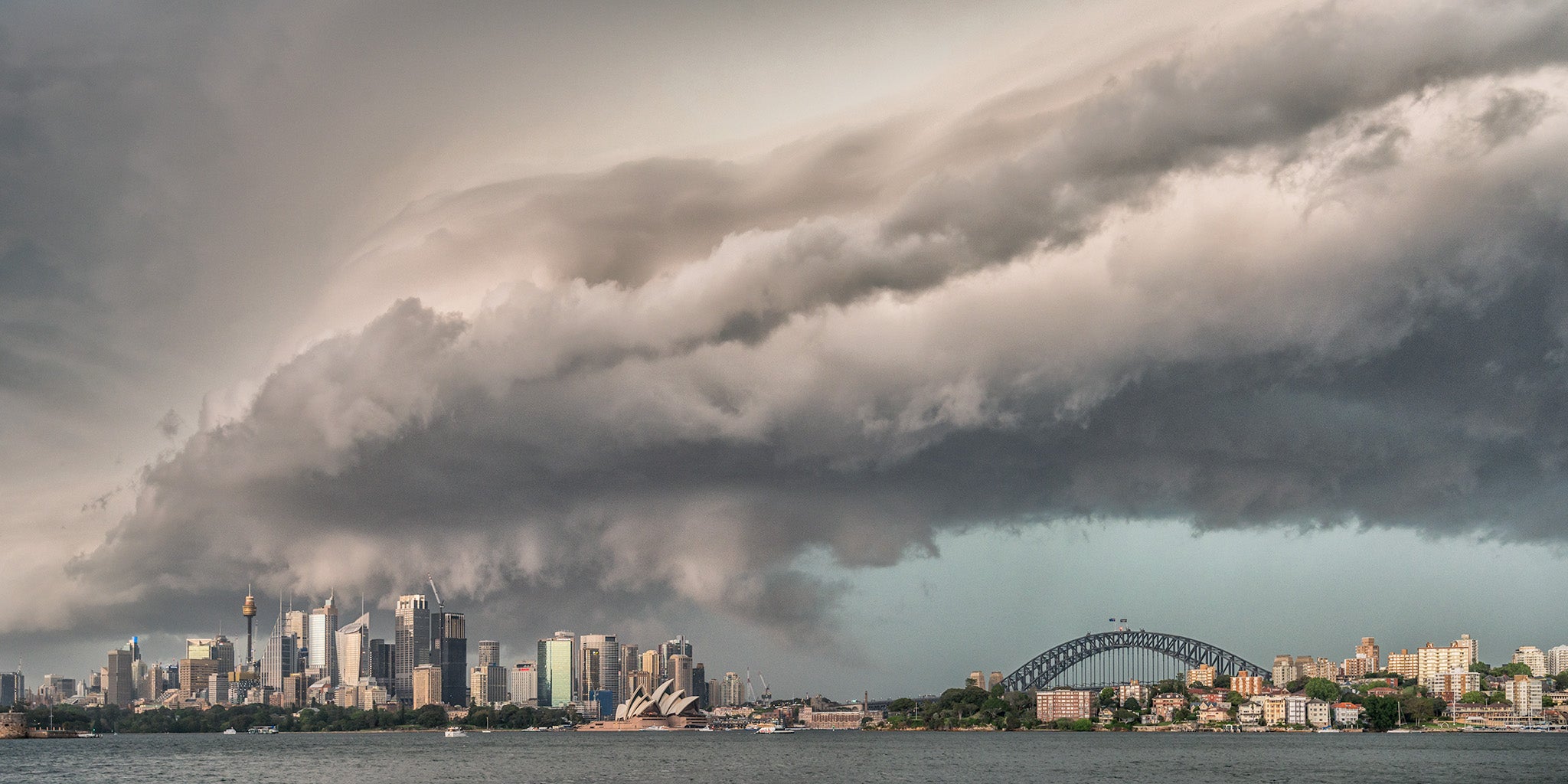 Storms fine art print - photograph of thunderstorm over Sydney harbour