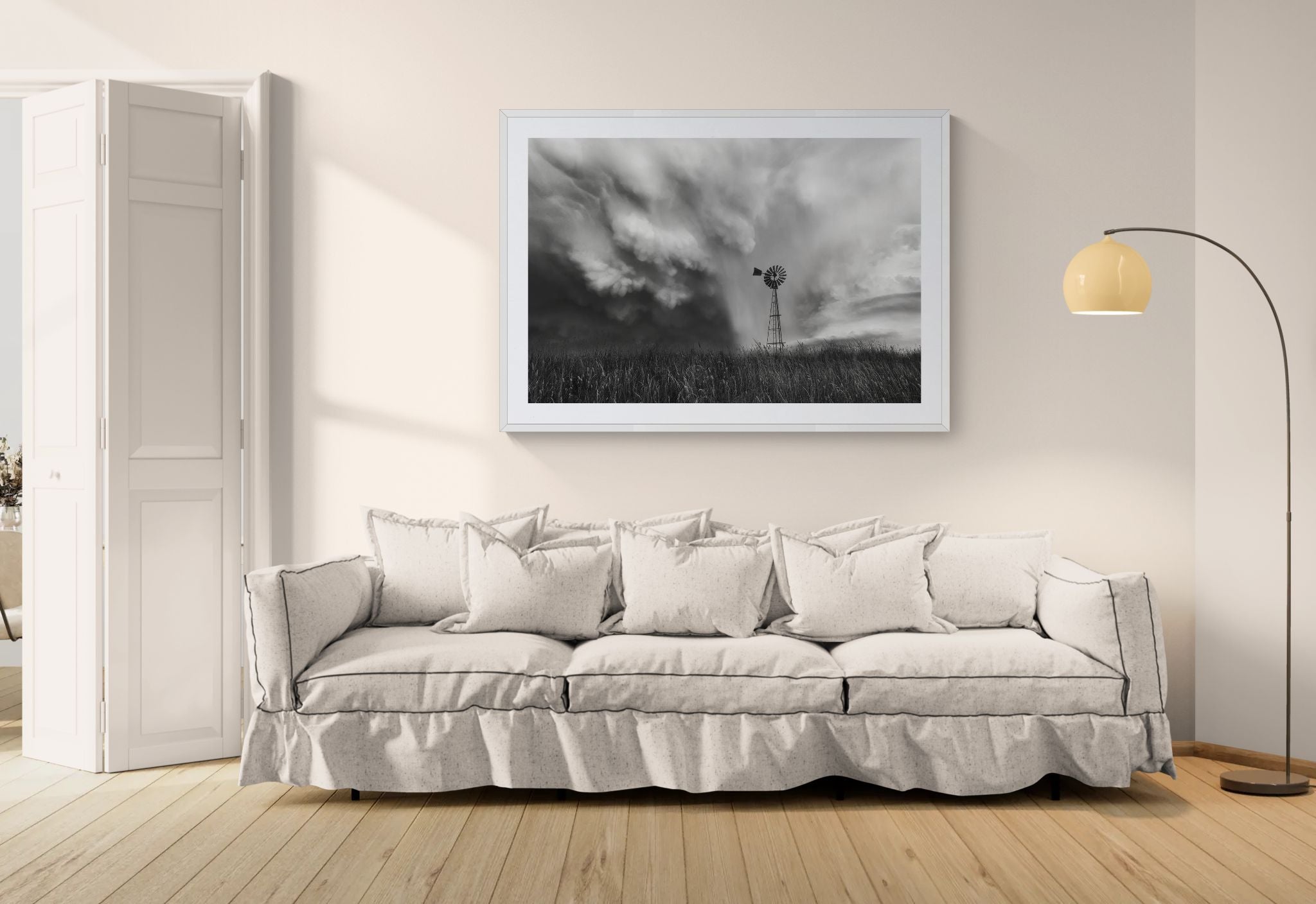 Storms fine art print - photograph of a windmill during thunderstorm in Orange, NSW