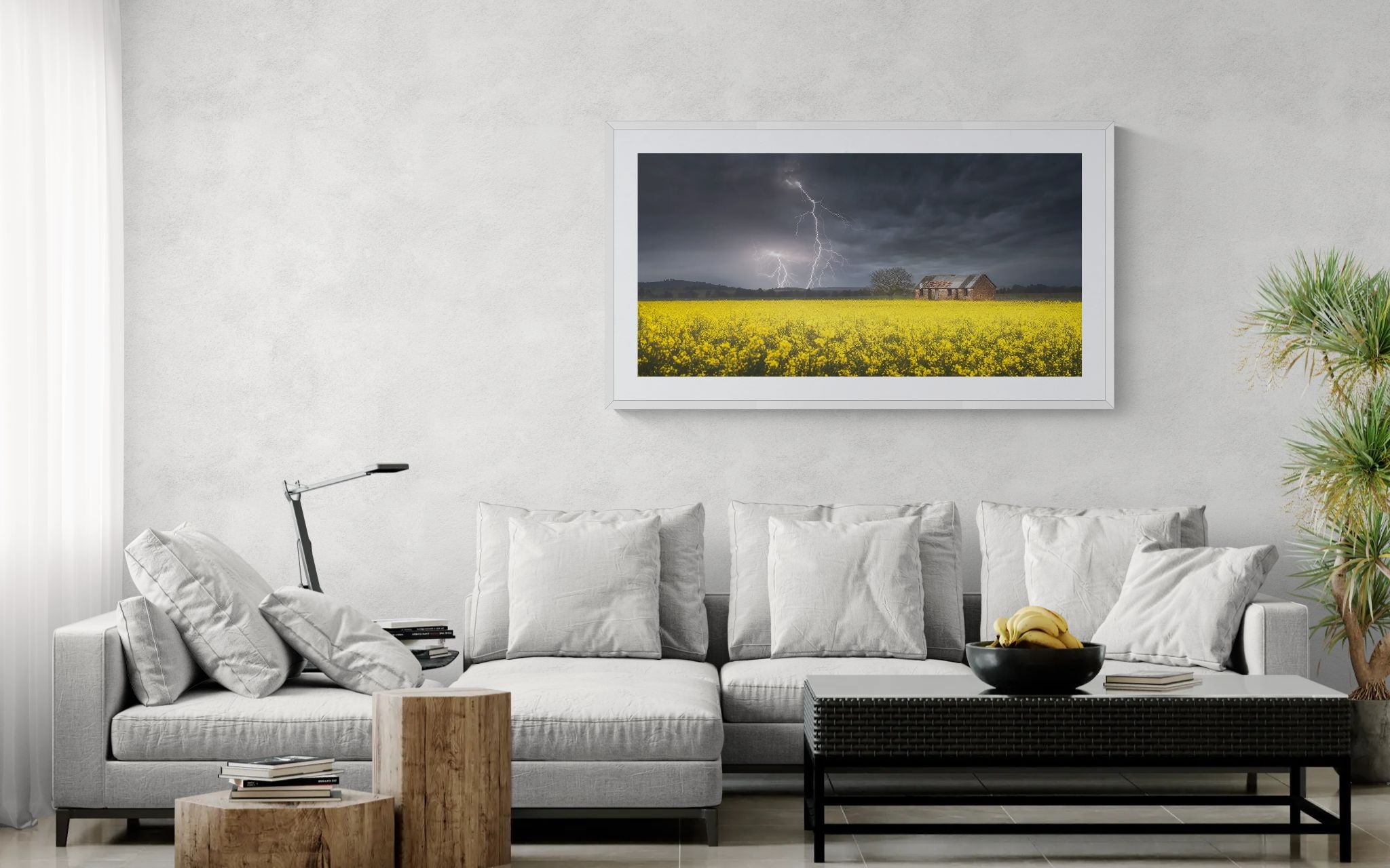 Storms fine art print - photograph of thunderstorm over canola field in Goulburn, NSW