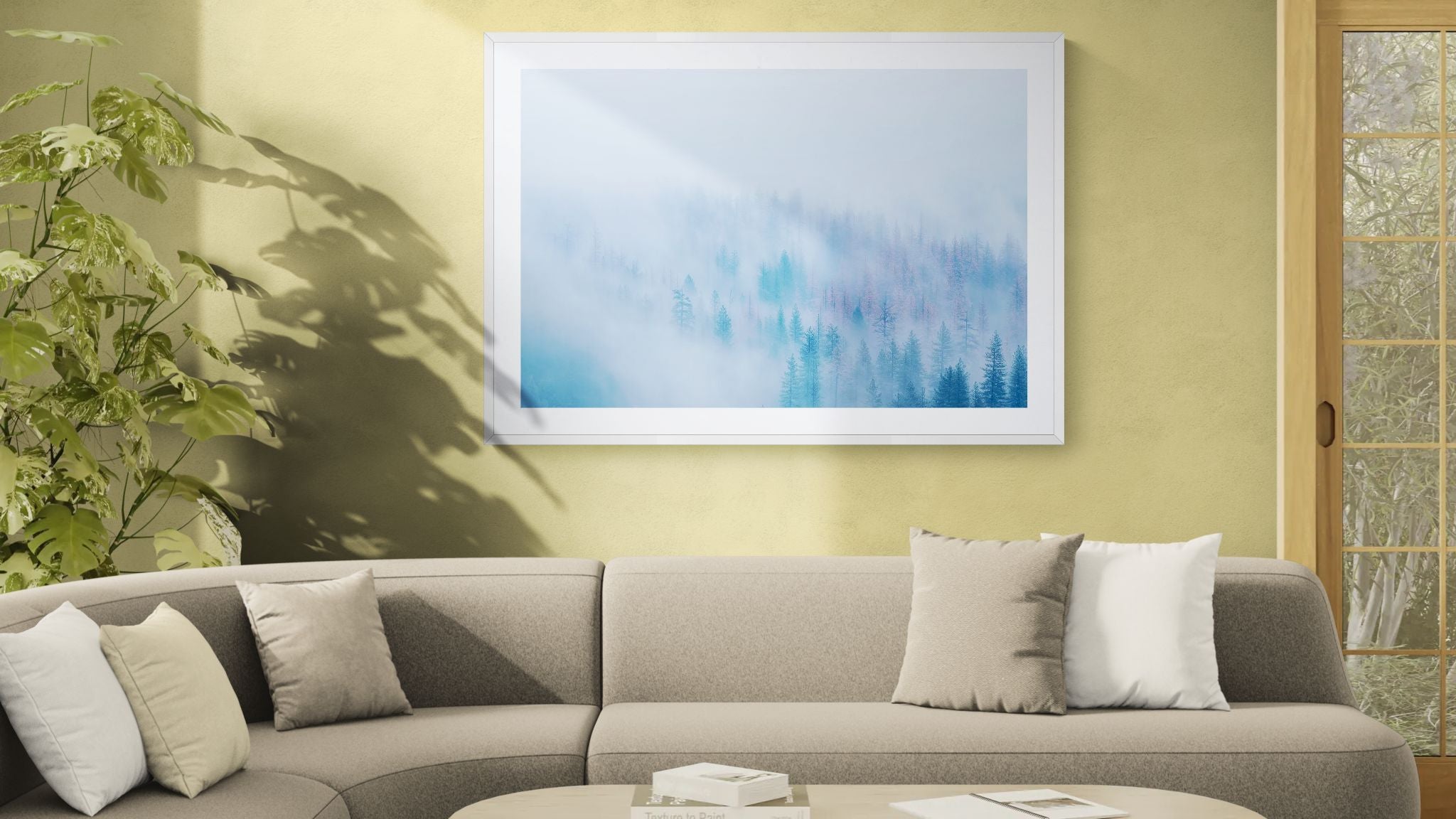 Trees fine art print - photograph of foggy morning and pine trees at Yosemite National Park, California, USA