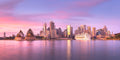 Urban fine art print - long exposure sunrise photograph of Sydney skyline from Kirribilli