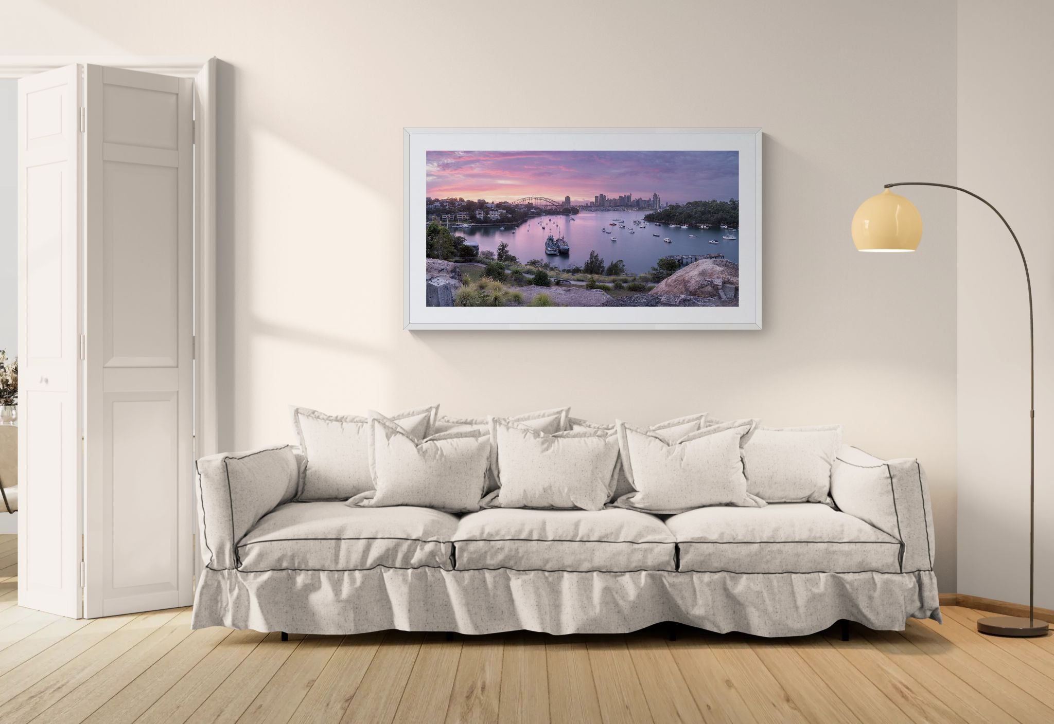Urban fine art print - sunrise photograph of Sydney skyline from Waverton, NSW