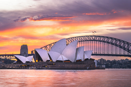 Urban fine art print - sunset photograph of Sydney Opera House, NSW